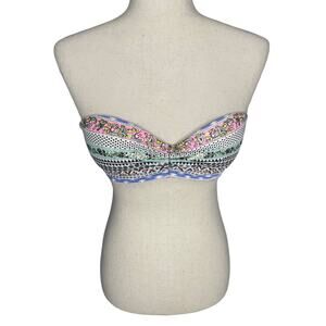 Victoria's Secret strapless underwire push up bikini swimsuit top size 32 D
